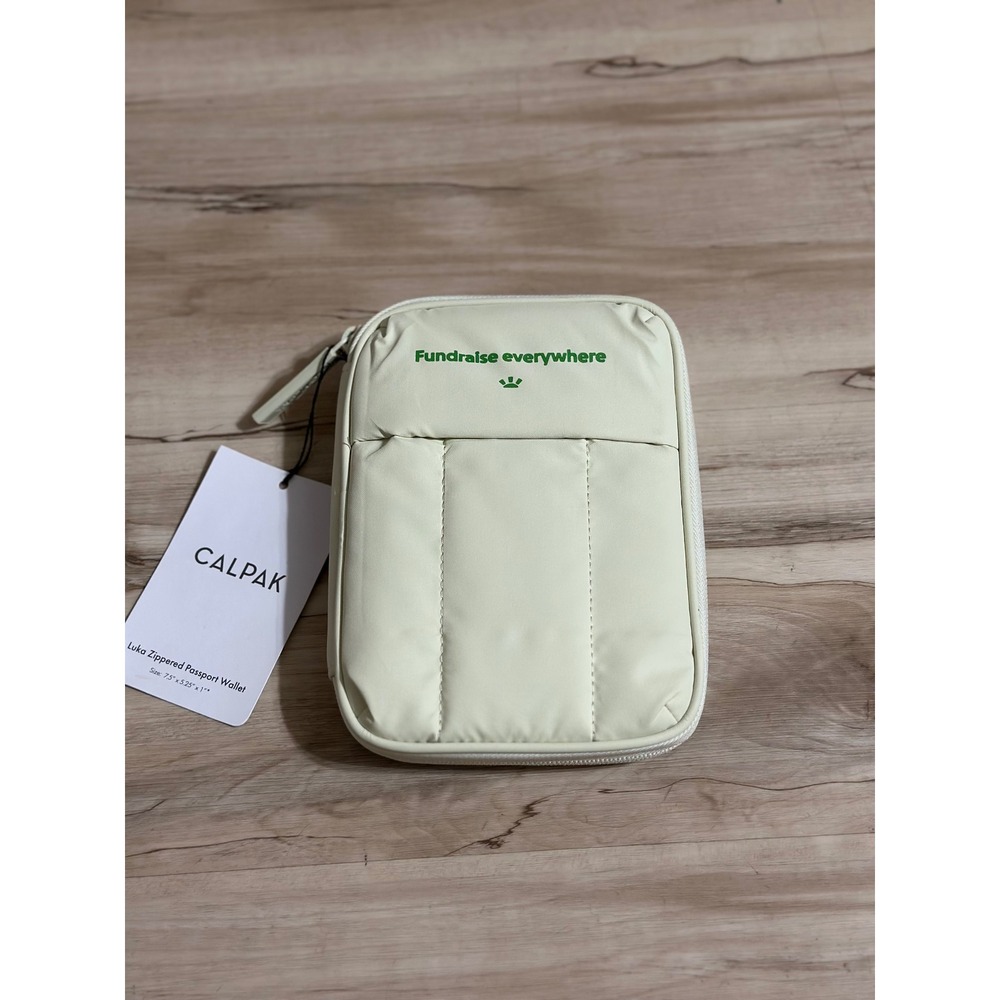 Calpak Luka Zippered Passport Wallet 7.5x5.25x1 New Fundraise Everywhere